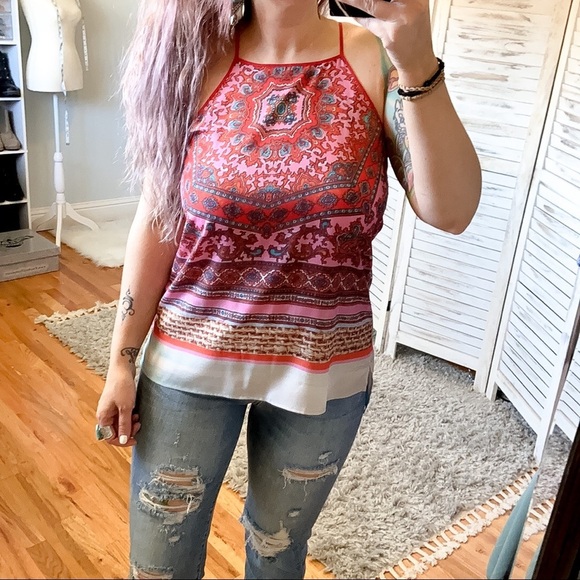 CLOVER CANYON | Patterned Flowy Tank Top XS - Picture 2 of 11